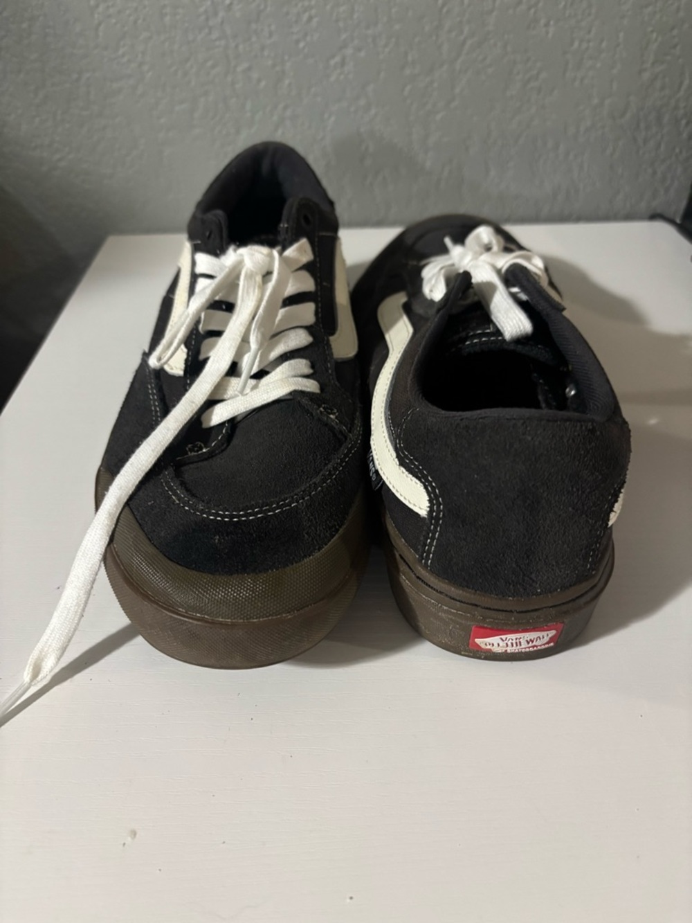 Vans Black and White Old Skool Low-Top Sneakers - Picture 2 of 10